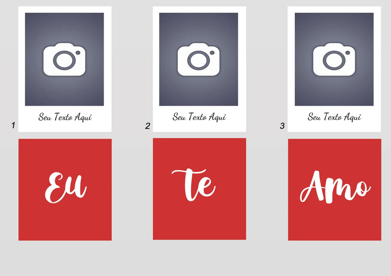 Box Eu te Amo Premium + Quadro da sua escolha personalizado com suas fotos